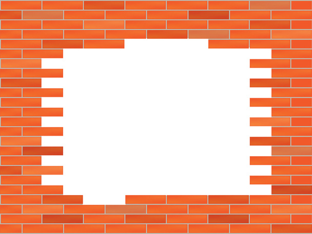 Wall with big hole - Vector, Image