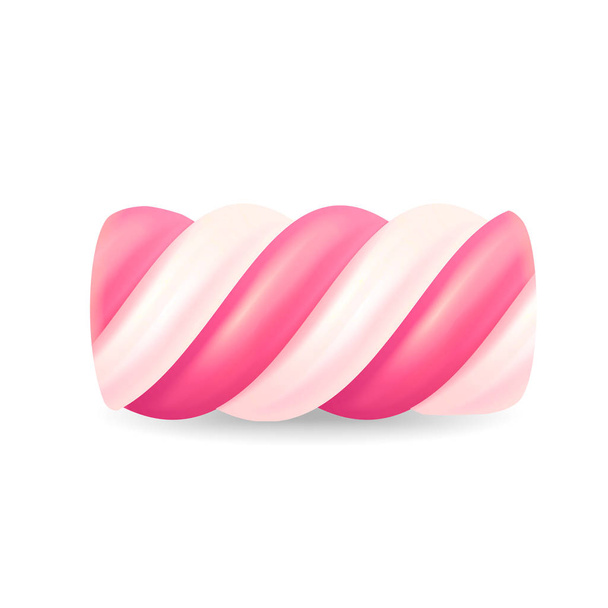 Marshmallow realistici Candy Vector. Dolce Twist Illustrazione isolato su sfondo bianco. Caramelle gommose Buono per imballaggio Progettare, Telaio, Confine
. - Vettoriali, immagini