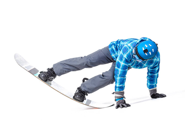 man in sportswear with snowboard - Fotoğraf, Görsel