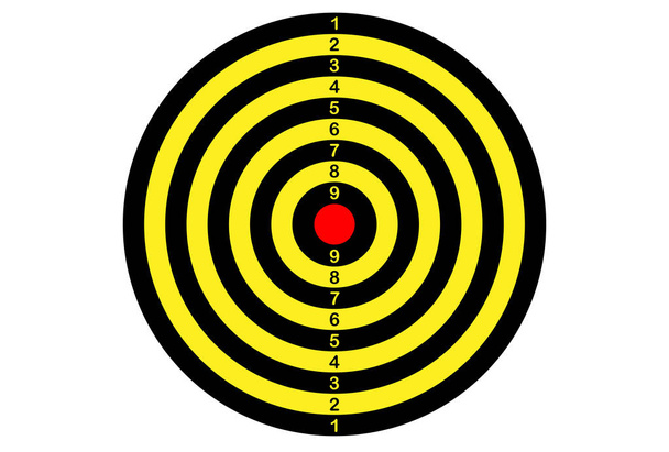 target shooting (in yellow and black color) - Vector, Imagen