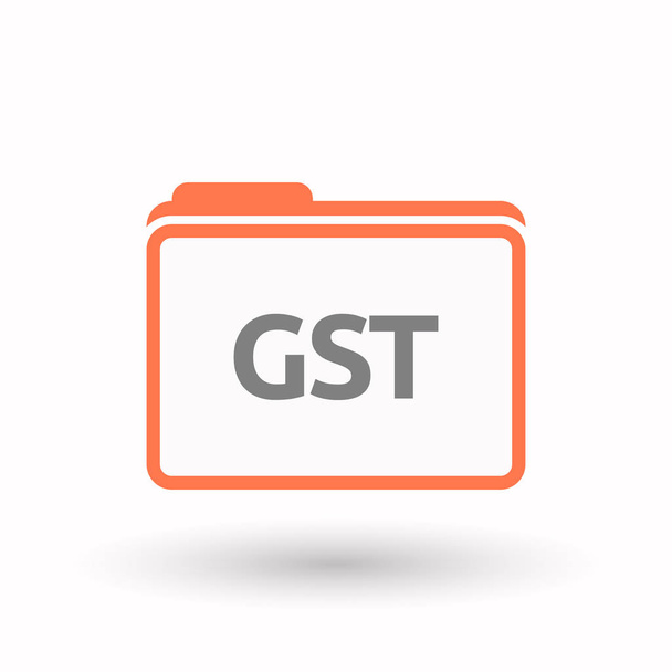 Isolated folder with  the Goods and Service Tax acronym GST - Vector, Image