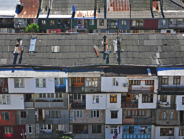 Blick von oben auf Wohngebäude - Foto, Bild