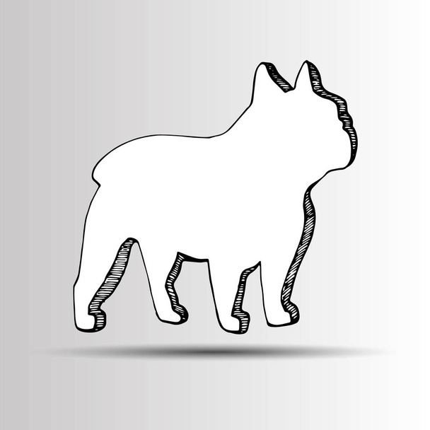 dog vector breed cute pet animal bulldog - Vector, afbeelding