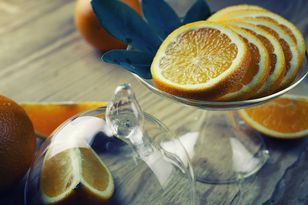 fruta naranja tonificada madera
 - Foto, imagen
