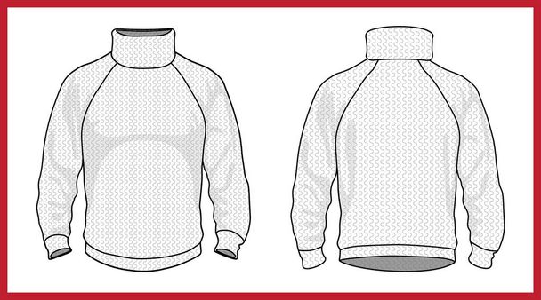 Collection of jersey sweater pullover. Casual clothes. Vector illustration - Vector, Image