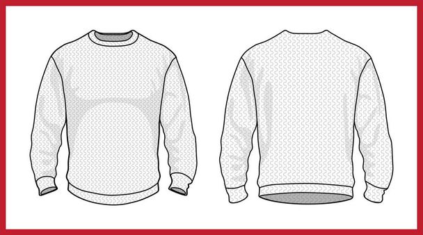 Collection of jersey sweater pullover. Casual clothes. Vector illustration - Vector, Image