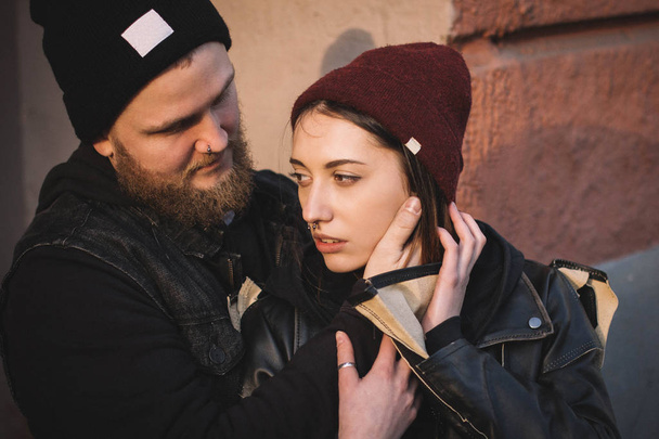 Attractive hipster couple - 写真・画像
