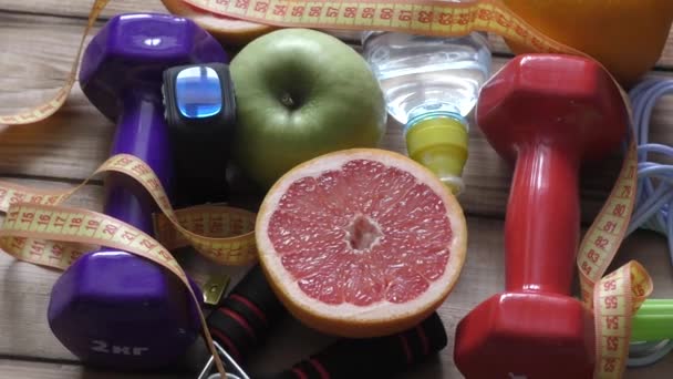 Sağlıklı yaşam, spor ve diyet kavramı  - Video, Çekim