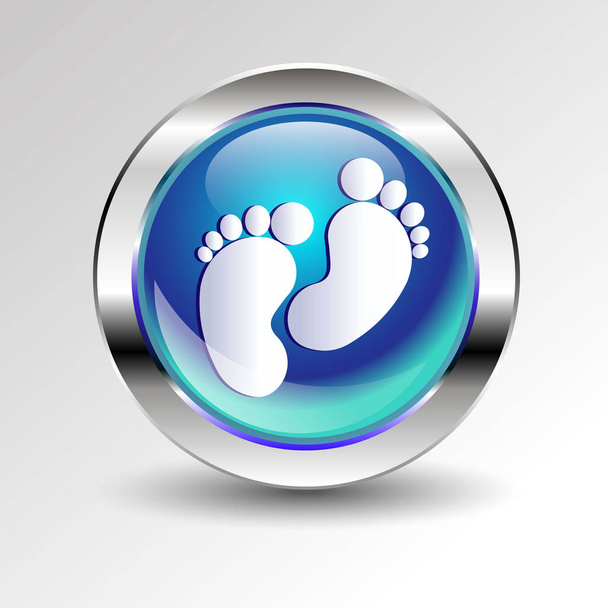 foot vector imprint footprint symbol graphic illustration - Vektori, kuva