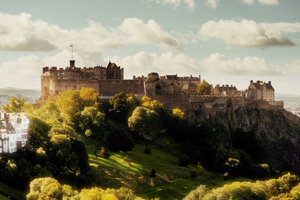 Edinburgh Castle Panorama - Foto, Bild