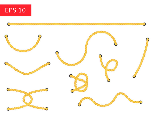 Rope with holes vector illustration. - Vector, Image