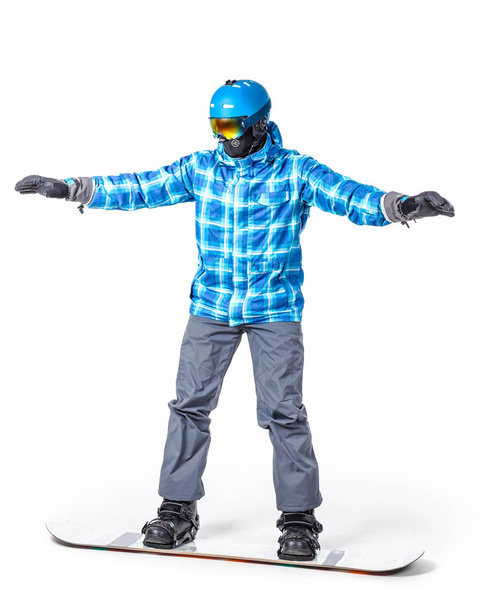 man in sportswear with snowboard - Φωτογραφία, εικόνα