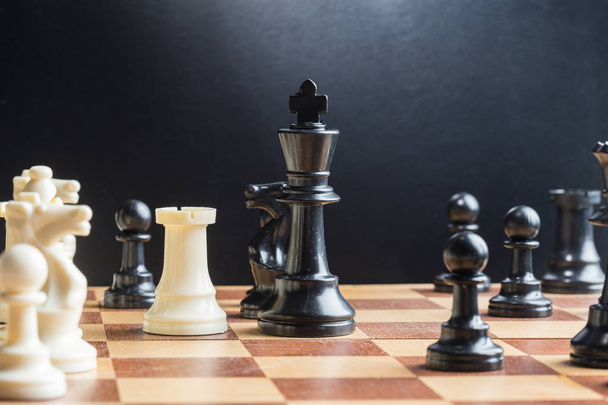 Chess figures on chess board - Foto, immagini