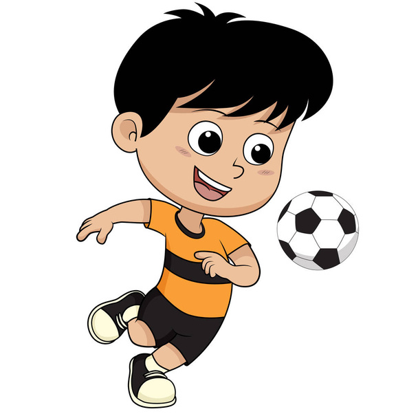 Cartoon soccer kid. - Vektori, kuva