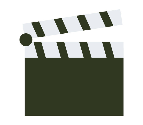clapperboard icon illustrated on a white background - Vector, Image