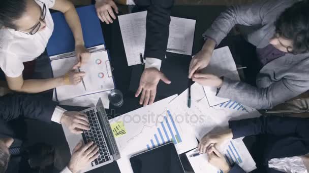 Business people forming hands stack - Filmagem, Vídeo