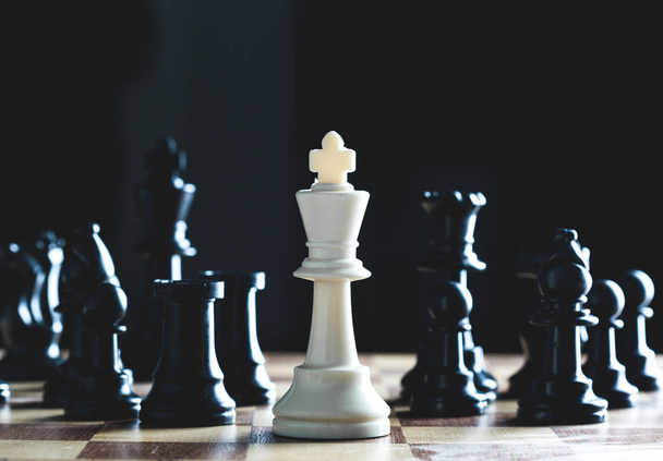 Chess figures on chess board - Фото, зображення