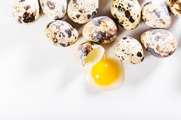 fresh eggs laying on white - Photo, image