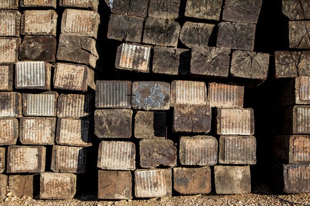 Stacked Railroad Ties - Photo, Image