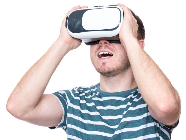 Man in VR glasses - Foto, Imagem