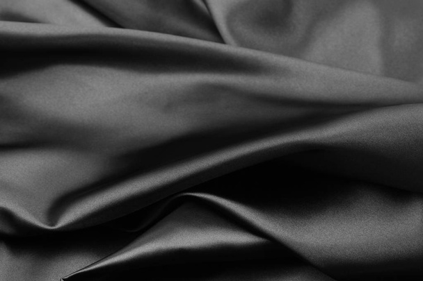 tecido de seda preta
 - Foto, Imagem