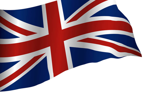 Vector Englannin lippu eristetty valkoisella pohjalla
  - Vektori, kuva