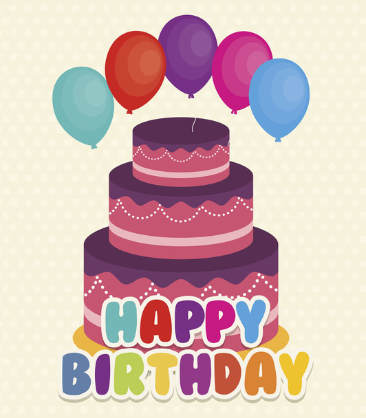 happy birthday design - Vector, afbeelding
