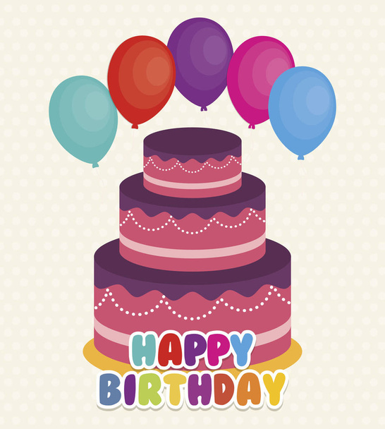 happy birthday design - Vector, Imagen