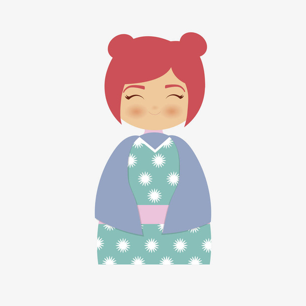 日本の女の子のデザイン - ベクター画像