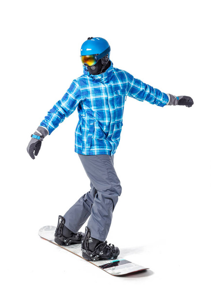 man in sportswear with snowboard - Foto, Imagen