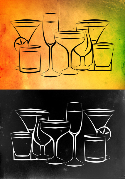 Diversi tipi di alcol su uno sfondo creativo
 - Foto, immagini