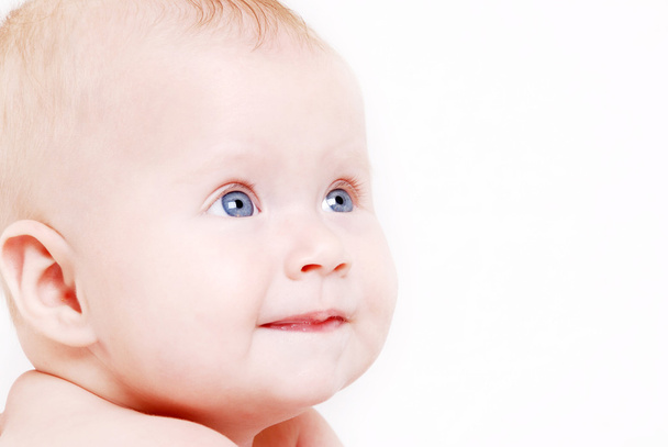Little blue-eyed baby portrait - Foto, Imagen