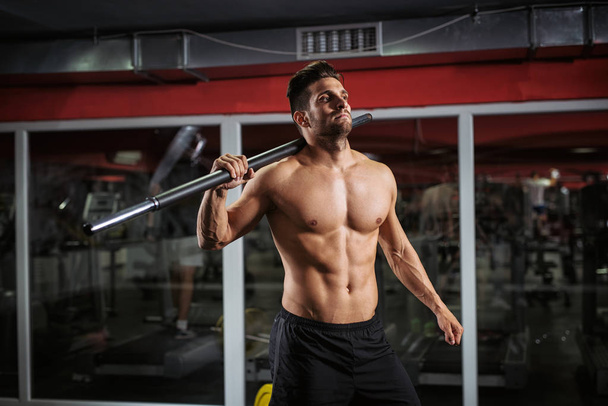 fit man working out at gym - Photo, Image