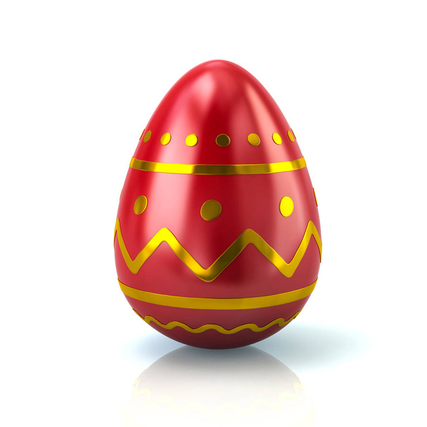 κόκκινο και χρυσό αυγό του Πάσχα - Φωτογραφία, εικόνα