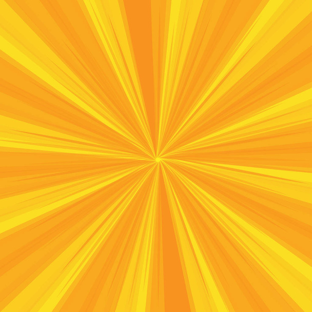 Strahlen gestreiftes Muster mit gelbem Licht platzen Streifen. abstrakte Tapete Hintergrund. Vektor Vintage Illustration. - Vektor, Bild