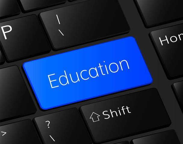 Кнопка освіти на клавіатурі. Концепція освіти. онлайн освіта
  - Вектор, зображення