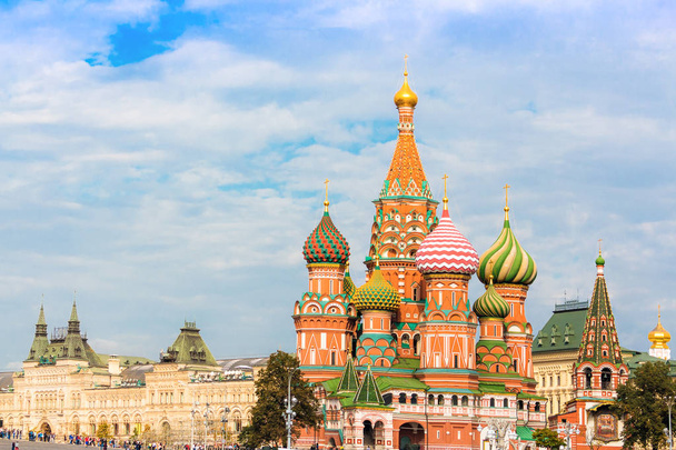 Saint Basil Katedrali manzaralı Moskova - Fotoğraf, Görsel