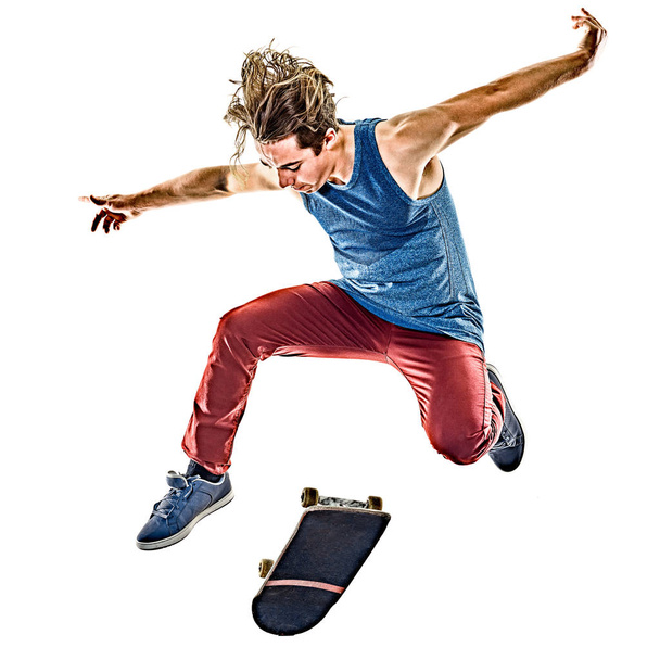 skateboarder young teenager man isolated - Valokuva, kuva