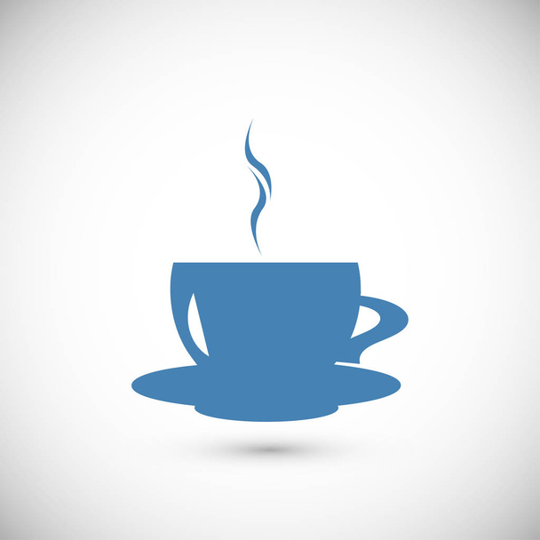coffee flat icon - Vector, imagen