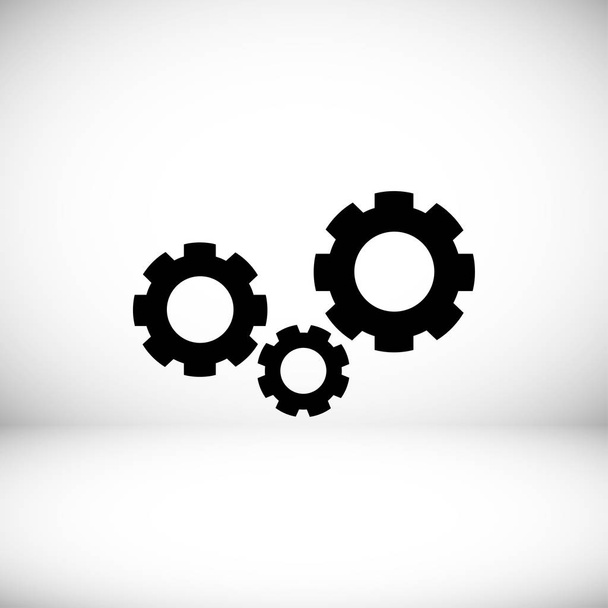 gear flat icon - Διάνυσμα, εικόνα