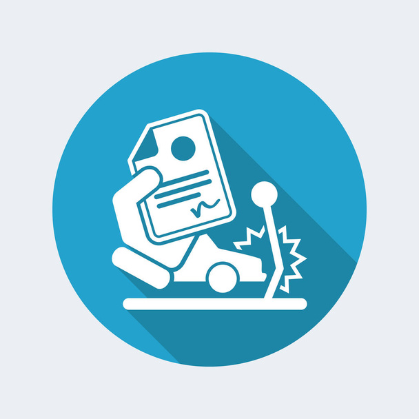 Car crash insurance icon - Vector, Image