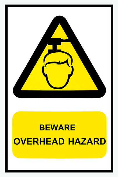 Beware overhead sign in condominium. - Photo, Image
