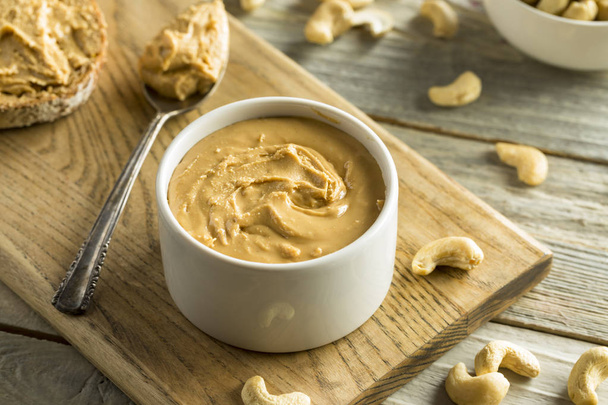 Homemade Cashew Peanut Butter - Zdjęcie, obraz