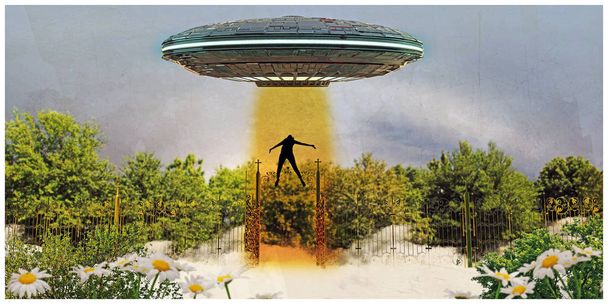 3d ілюстрація інопланетного викрадення в небі
  - Фото, зображення