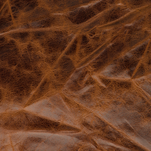 Brown leather texture closeup - Фото, изображение