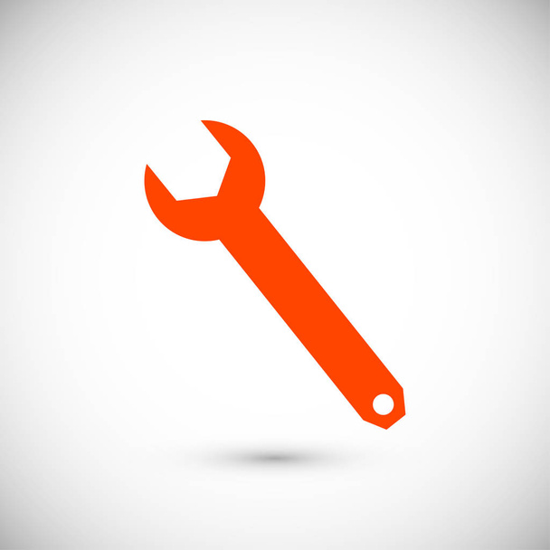 wrench flat icon - Vetor, Imagem