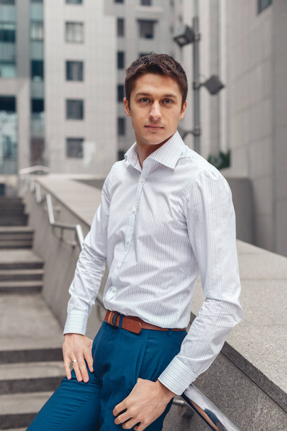 Charming young male attorney possibly accountant banker - Foto, afbeelding