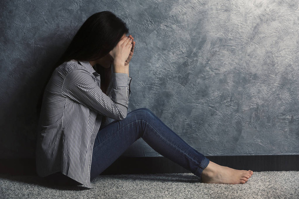 Depressed young woman  - Фото, зображення