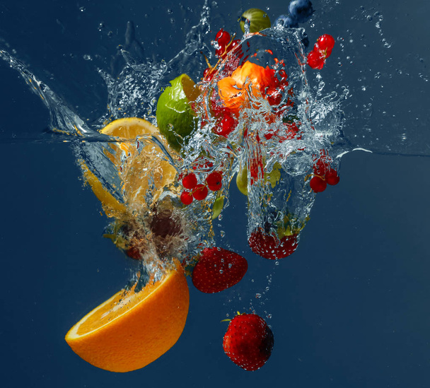 Different fruits and berries  - Fotoğraf, Görsel