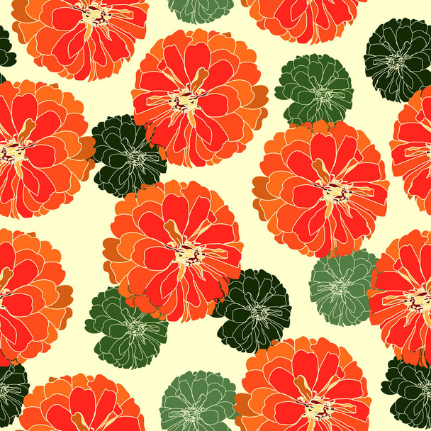 Floral seamless pattern. Vector background with flowers. Hand drawn artwork for textiles, fabrics, souvenirs, packaging and greeting cards. - Vecteur, image
